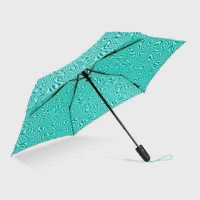 ShedRain Auto Open Auto Close Compact Umbrella - Escape: Telescoping Shaft, Abstract Pattern, 54" Span