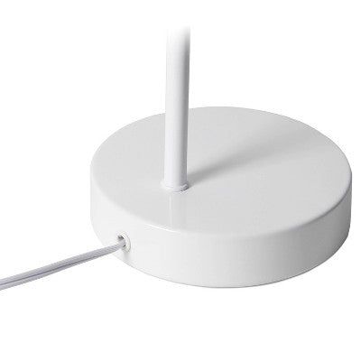 Simple Designs Sleek Essentials Adjustable Metal Desk Lamp White
