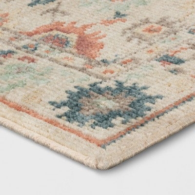 28"x84" Floral Persian Runner Rug Ivory - Threshold (LOCAL PICKUP ONLY)