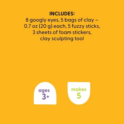Halloween Craft Air Dry Clay Characters Activity DIY Art Kit - Mondo Llama