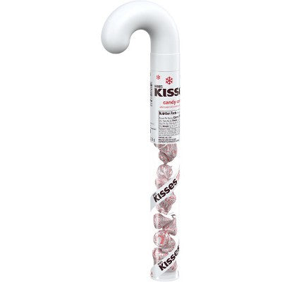 Hershey's Kisses Candy Cane Flavored Filled Cane Christmas Candy - 2.08oz
