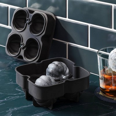 Halloween Pumpkins Silicone Ice Cube Tray Black - Threshold: Pumpkin Ice Mold, Silicone Mold, Dishwasher & Freezer Safe