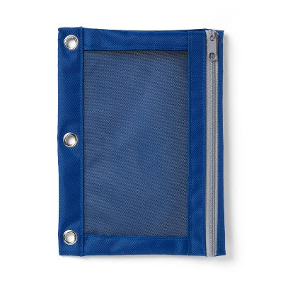 Mesh Binder Pencil Pouch Navy - up&up