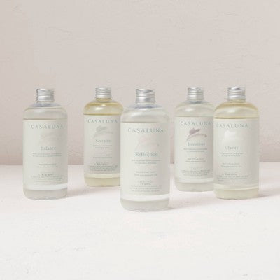 350ml Clarity Reed Diffuser Refills Clear - Casaluna: Grapefruit, Bergamot Aromatherapy, No Battery Needed