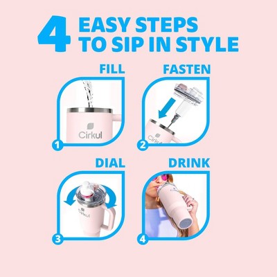 Cirkul Blush Pink All-Day StrawSip Tumbler Starter Kit - 40oz