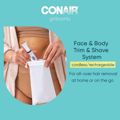 Conair Girlbomb Wet and Dry Cordless Rechargeable Face Shaver