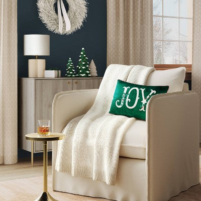 Tree Knit Throw Blanket Ivory - Threshold
