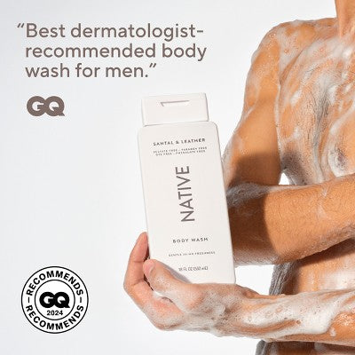 Native Body Wash - Santal and Leather - 18 fl oz: Paraben-Free, Sulfate-Free, For Normal to Very Dry Skin