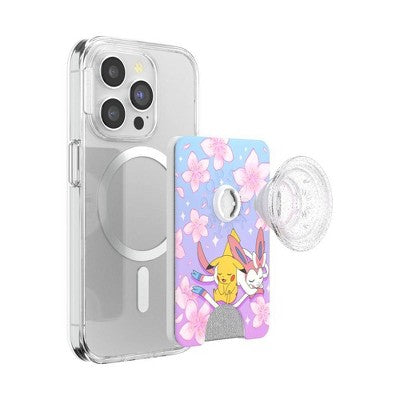 PopSockets Pokemon Magnetic Cell Phone Wallet with Grip and MagSafe Adapter Ring - Sakura Dreams