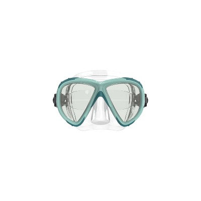 Speedo Adult Dive Explorer Swim Mask - Teal/Clear/Gray: Polycarbonate & Silicone Materials