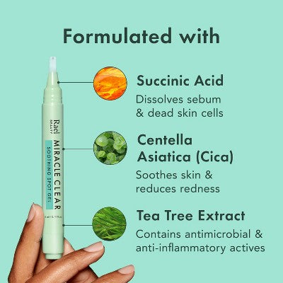 Rael Miracle Clear Succinic Acid Soothing Spot Gel - 0.14 fl oz