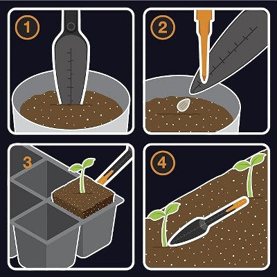 Fiskars 3" Seed Metal Hand Trowel