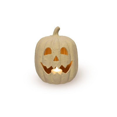 Terracotta Light-Up Pumpkins Cream Jack O'lantern - Bullseye's Playground
