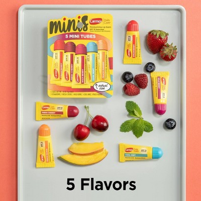 Carmex Daily Care Mini Moisturizing Lip Balm - Assorted Flavors - SPF 15 - 0.9oz/5ct