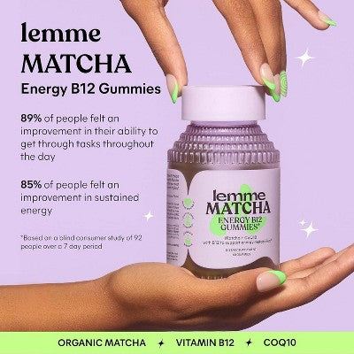 Lemme Matcha Energy B12 Vegan Gummies - 60ct