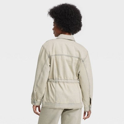 Women's Denim Cinched Jacket Universal Thread Vintage Wash M