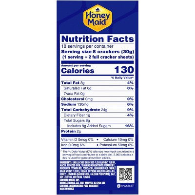 Honey Maid Graham Crackers Lunch Snacks Family Size - 19.2oz