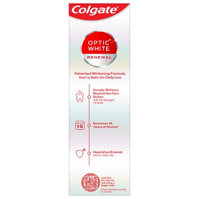 Colgate Optic White Renewal Teeth Whitening Toothpaste - High Impact White - 3.0oz