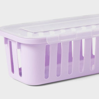 6pk Small Baskets with Lids Pastel Colors, Teacher Supplies - up&up