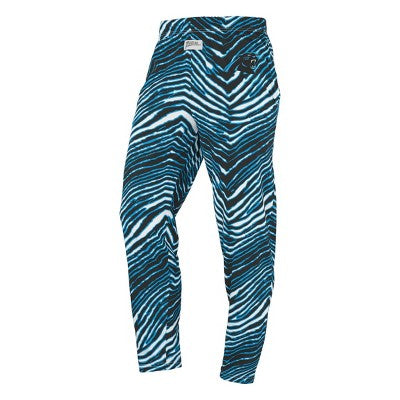 NFL Carolina Panthers Zubaz Zebra Screen Print Pants - XXL