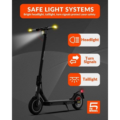5TH WHEEL V30PRO Electric Scooter - 700W Peak, 18 mph, 20 Mile Range, 265 lbs Capacity, 10" Solid Tires, with Turn Signals (LOCAL PICKUP ONLY)