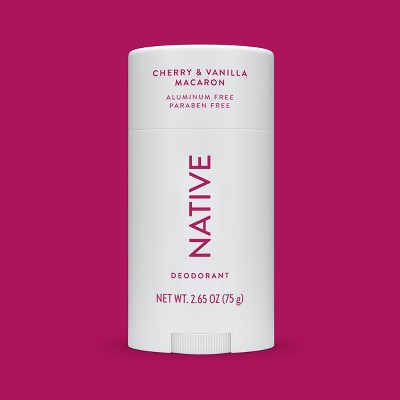 Native Deodorant for Women & Men - Cherry & Vanilla Macaron - Aluminum Free - 2.65oz