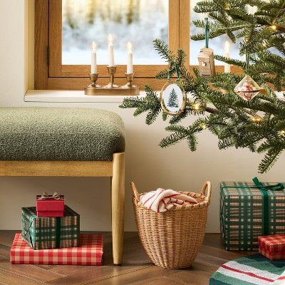 12' Plaid Gift Wrap Red/Green - Hearth & Hand with Magnolia (LOCAL PICKUP ONLY)