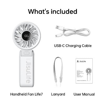 JISULIFE Handheld Portable Fan Life 7 Gray