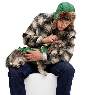 Adult Faux Fur Trapper Hat - Dark Green - The Cuddle Collab with Baloo & Pan