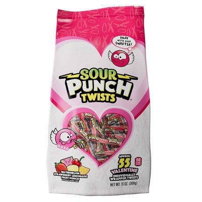 Sour Punch Valentine's Twists Candy Bag - 13oz