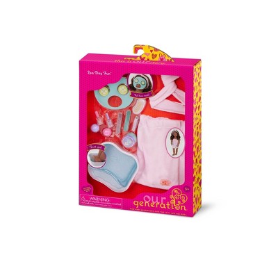 Our Generation Spa Day Fun Foot Bath & Face Mask Accessory Set for 18" Dolls