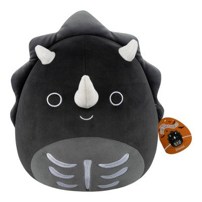 Squishmallows 12" Black Skeleton Triceratops Medium Plush