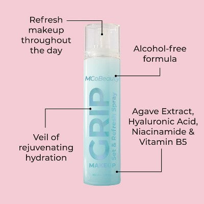 MCoBeauty Makeup Grip Set & Refresh Spray - 3.38oz