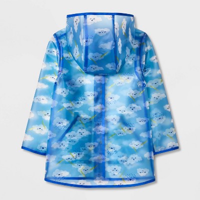 Toddler Cloud Printed Clear Rain Coat 2T