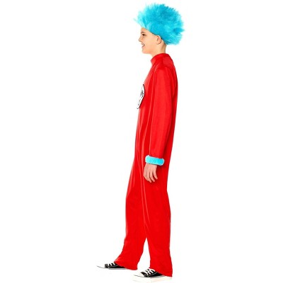 Dr. Seuss Kids' Thing 1 Thing 2 Costume Jumpsuit Orange S