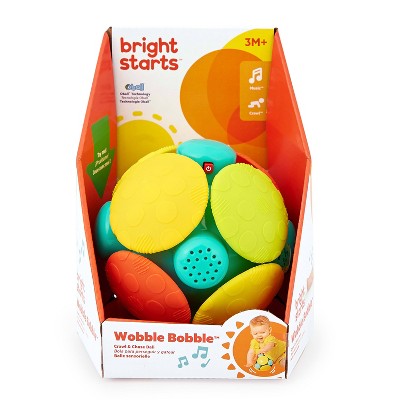 Bright Starts Wobble Bobble Activity Ball Toy: Gross Motor Skills, Fine Motor Skills, Baby Learning Toy