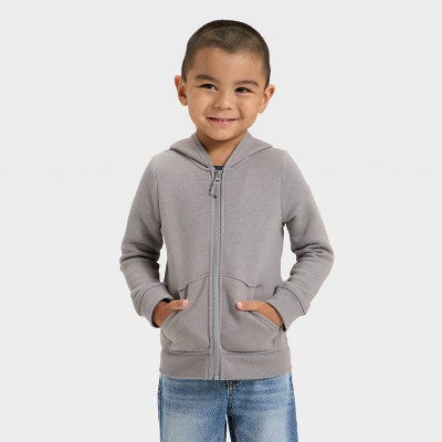 Toddler Boys' Fleece Zip-Up Hoodie Sweatshirt 18M