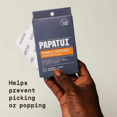 Papatui Men's Pimple Patch with Hydrocolloid Technology Dermatologist Tested - 36ct: Non-Toxic, Unscented, Normal and Acne-Prone Skin