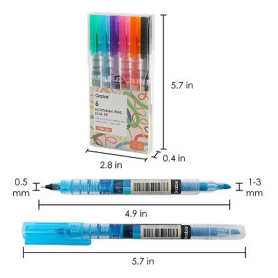 Grabie 6ct Dual-Tip Notetakings Pen Set Soft Serenity