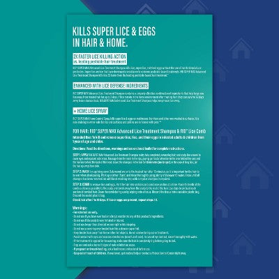 RID Super Max 5-in-1 Hair & Home Complete Lice Treatment Kit