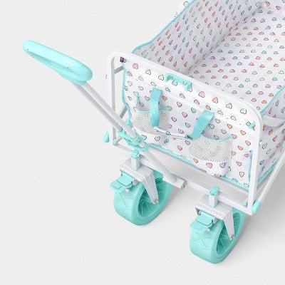 Disco Hearts Wave Collapsible Beach Wagon White/Teal - Roller Rabbit x Target (LOCAL PICKUP ONLY)