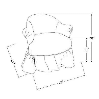 Ruffle Skirt Accent Chair with Swivel Cream Flecked Linen - Threshold designed with Studio McGee (LOCAL PICKUP ONLY)