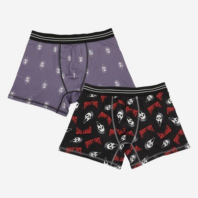 Men's Ghostface Boxer Briefs 2pk - Light Purple/Black XL