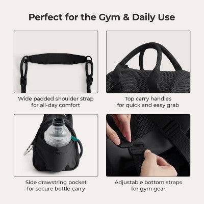 Bagsmart REIKI 5.5L Mesh Mini Duffle Bag - Black