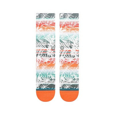 STANCE x WADE Men's Floral Print Fronder Crew Socks - Blue L