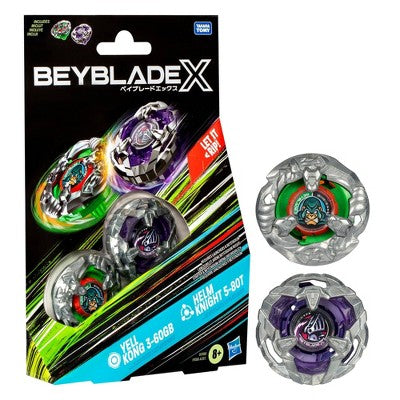 Beyblade Yell Kong and Helm Knight Battle Tops