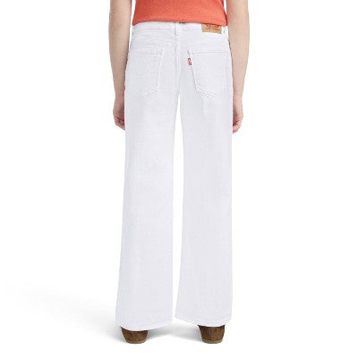 Levi's Girls' Wide Leg Stretch Jeans - Bright White 7