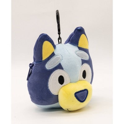 Bluey Face Plush Keychain - Blue
