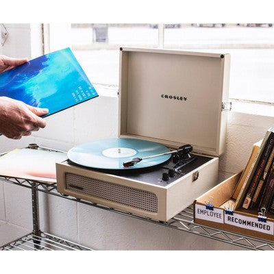 Crosley Voyager Bluetooth Vinyl Record Player - Dune: Belt Drive, Portable, 3-Speed