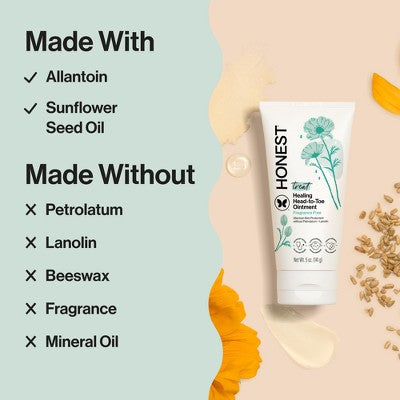The Honest Company Healing Head-to-Toe Ointment Fragrance Free - 5oz